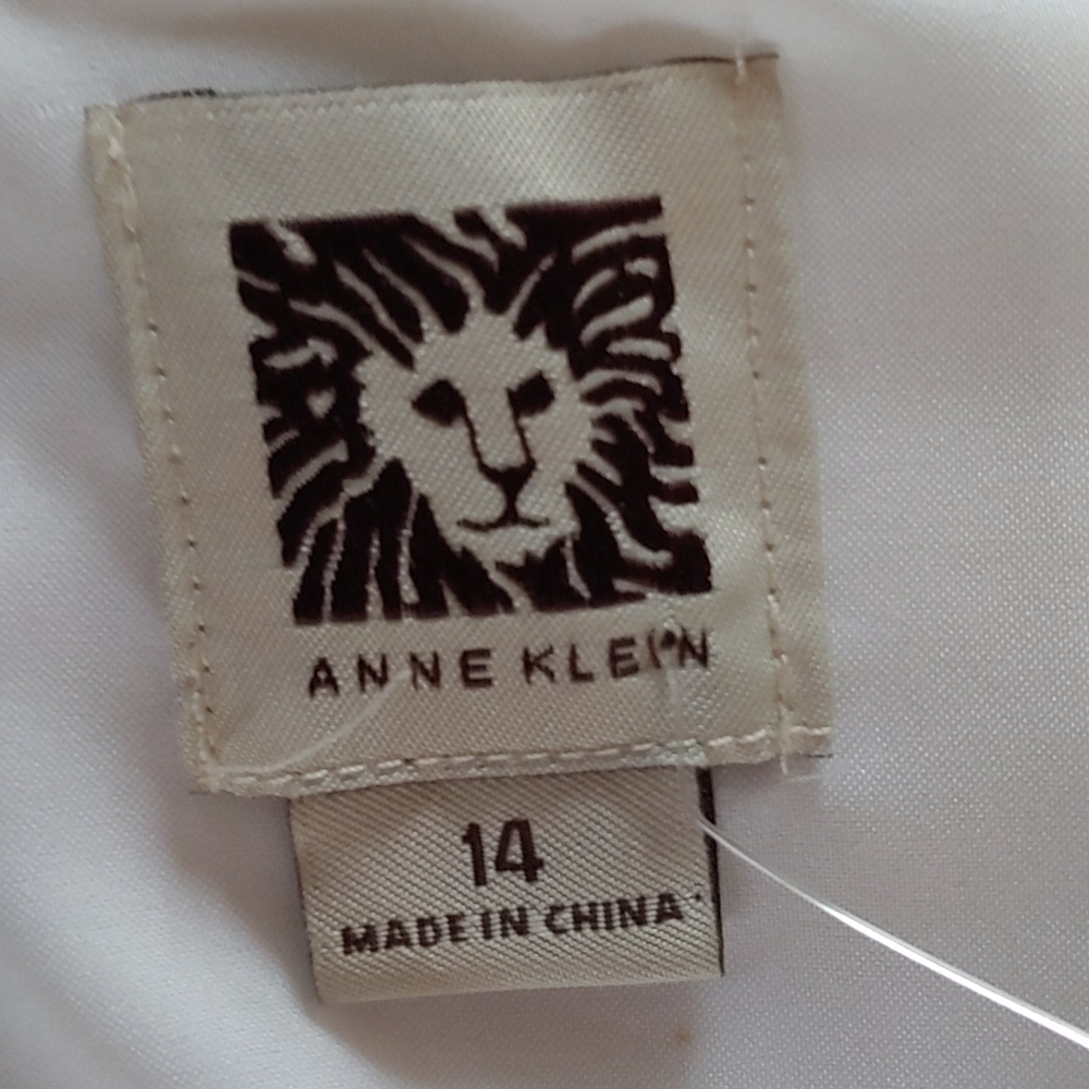 NWT ANNE KLEIN STRIPED FIT AND FLARE DRESS SIZE 14 - Picture 5 of 8